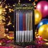 Colorful spiral birthday candles, children's party decoration cake candles, environmentally friendly and degradable Specification image